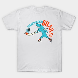 Defunct Retro Tidewater Sharks Hockey Team T-Shirt